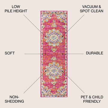Leann bohemian Flair Boho Vintage Medallion Area Rug